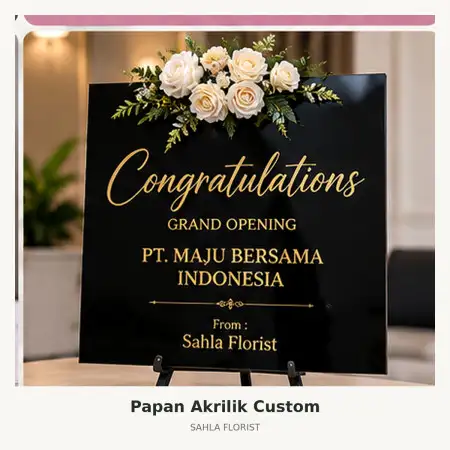 Papan Bunga Akrilik Singkawang